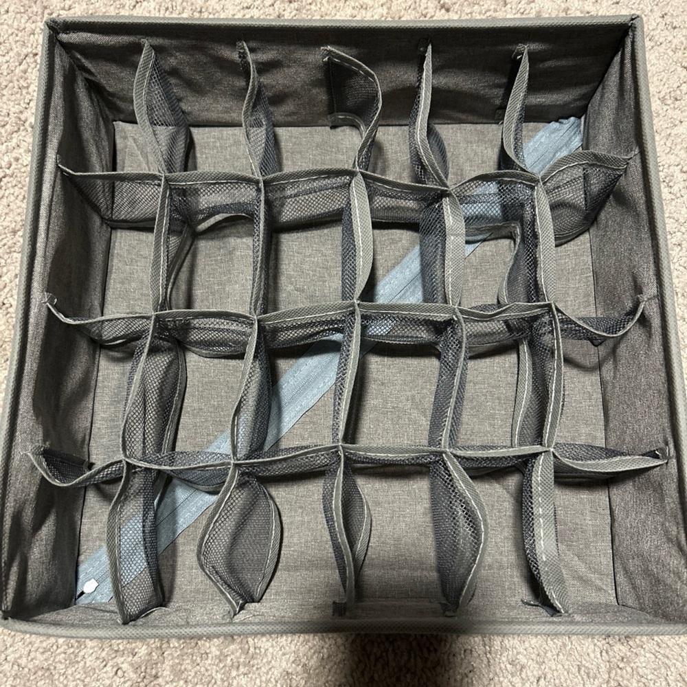Sock Drawer Organizer Divider 2 Packs Underwear 24 Cell Closet 12.5x12x4